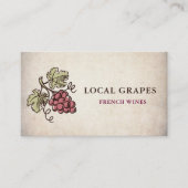  wijnmakerij Sommelier Druif Logo Visitekaartje (Voorkant)