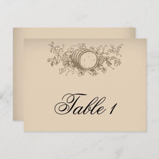  wijnmakerij tafelnummer (Voorkant / Achterkant)