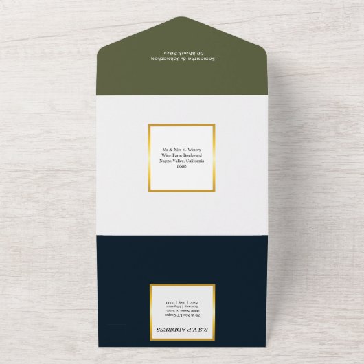 Wijnmakerij Toscaanse wijngaard al fresco tafeldru All In One Uitnodiging (Buitenkant)