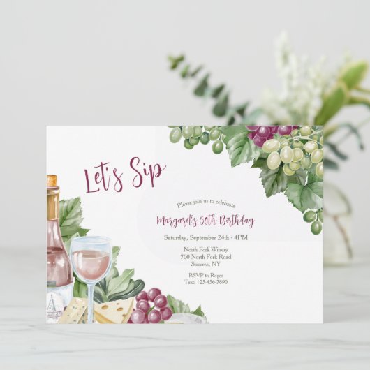 wijnmakerij-uitnodiging kaart (Staand voorkant)