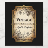 wijnmakerij verjaardagsfeest-verjaardagscadeau wijn etiket (Enkel label)