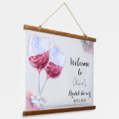 Wijnmakerij vrijgezellenfeest hangend wandkleed (Gebogen)