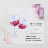 Wijnmakerij vrijgezellenfeest kaart (Voorkant / Achterkant)