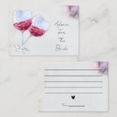 Wijnmakerij vrijgezellenfeest notitiekaartje (Voorkant / Achterkant)