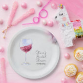 Wijnmakerij vrijgezellenfeest papieren bordje (Feest)