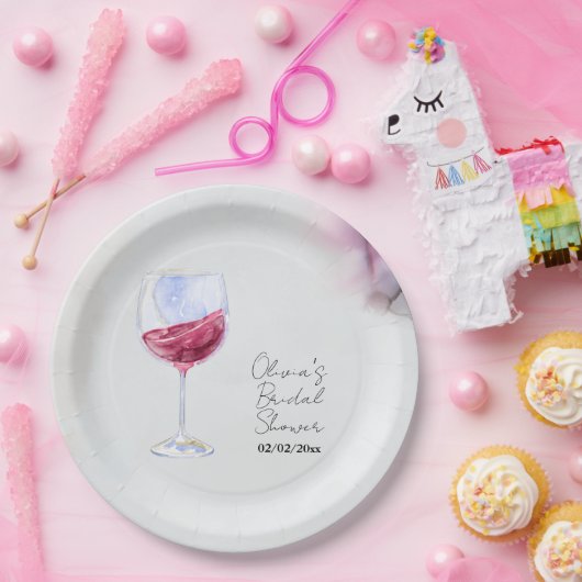 Wijnmakerij vrijgezellenfeest papieren bordje (Feest)