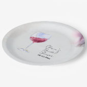 Wijnmakerij vrijgezellenfeest papieren bordje (Gekanteld)