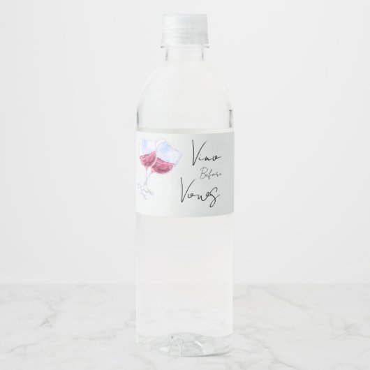 Wijnmakerij vrijgezellenfeest waterfles etiket (Voorkant)