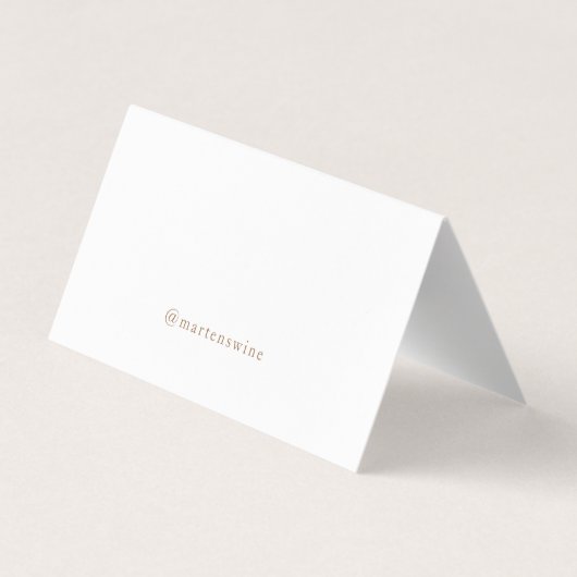 Wijnmakerij Wijn Business Gouden druiven Dank u ka Visitekaartje (Achterkant)