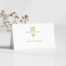 Wijnmakerij Wijn Business Gouden druiven Dank u ka Visitekaartje