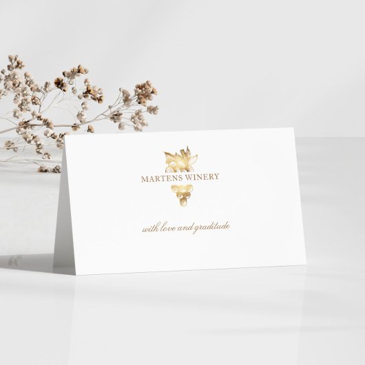 Wijnmakerij Wijn Business Gouden druiven Dank u ka Visitekaartje