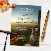 Wijnmakerij wijn nagedachte trouwkaart