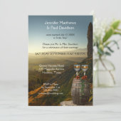 Wijnmakerij wijn thema trouwkaart kaart (Staand voorkant)