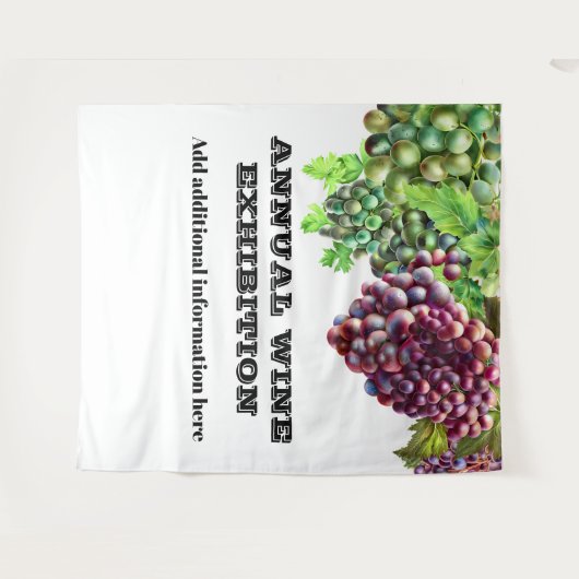 Wijnmakerij wijngaard druif tentoonstelling wijn s wandkleed (Voorkant (horizontaal))