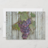 Wijnmakerij Wijngaard Druif Thema Fall Wedding Kaart (Achterkant)