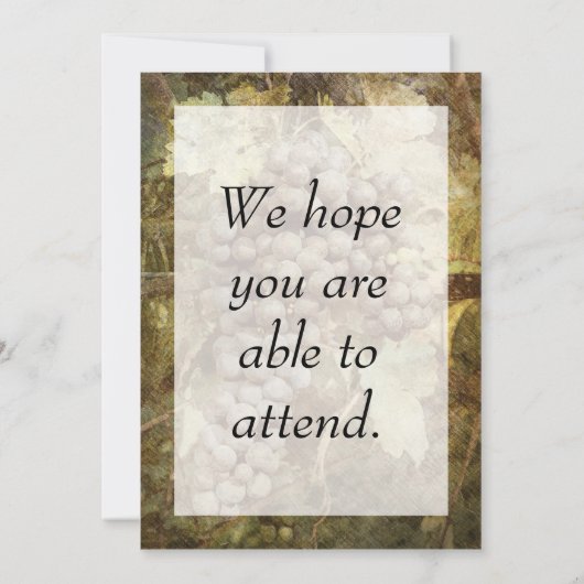 Wijnmakerij Wijngaard Save the Date Kaart (Achterkant)