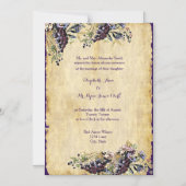 Wijnmakerij Wijngaard Trouw Aquarel Druivenranken Magnetische Uitnodiging (Voorkant)