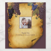 Wijnmakerij Wijngaard Trouw Druivenranken Foto Wijn Etiket (Enkel label)