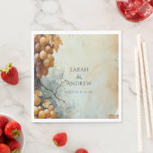 Wijnmakerij Wijngaard Trouw Elegante Waterverf   Servet (Insitu)