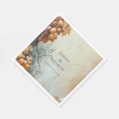 Wijnmakerij Wijngaard Trouw Elegante Waterverf   Servet (Hoek)