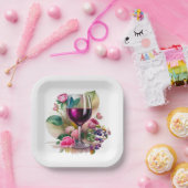 Wijnmakerij Wijngaard Wijnstok  Papieren Bordje (Feest)