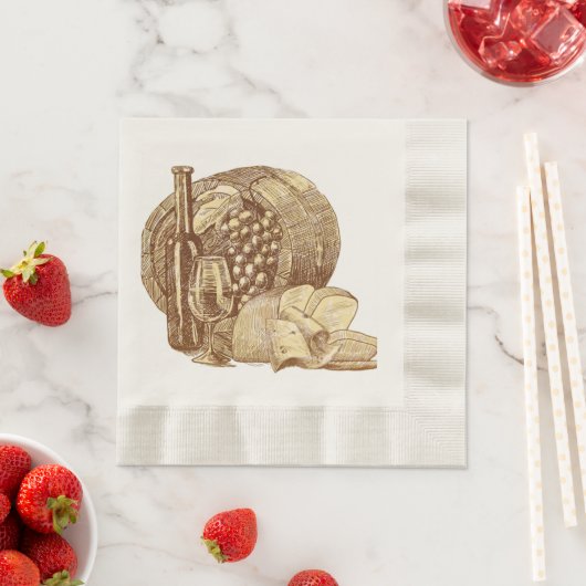 Wijnmakerij Wijngaard Wijnstok  Servetten (Insitu)