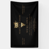 Wijnmakerij Wijnhandel Gouden druiven We zijn open Spandoek (Verticaal)