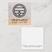 wijnmakerij | Wijnproeverij | vat Vierkante Visitekaartje (Voorkant / Achterkant)