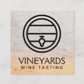 wijnmakerij | Wijnproeverij | vat Vierkante Visitekaartje (Voorkant)