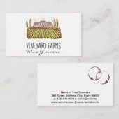 wijnmakerij | wijnvlekken visitekaartje (Voorkant / Achterkant)
