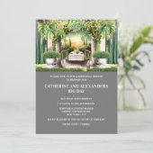 Wijnmakerij zomernacht dineren wijngaard string ve kaart (Staand voorkant)