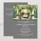 Wijnmakerij zomernacht dineren wijngaard string ve kaart (Voorkant / Achterkant)