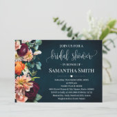 Wijnmarine Vrijgezellenfeest Bourgondische bruilof Kaart (Staand voorkant)