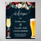 Wijnmarinesubbels en bruinkoolparen huwelijk poster (Voorkant)