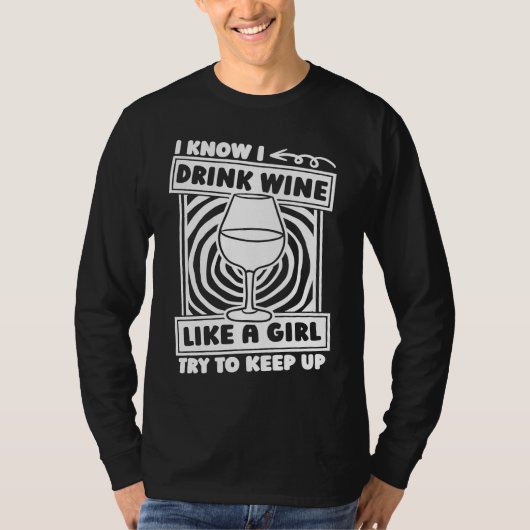 Wijnmeisje Vino Proeverij Drinken Alcoholwijn T-shirt (Voorkant)