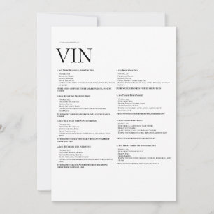 Wijnmenu Papierbord – Elegant Fysiek display Kaart
