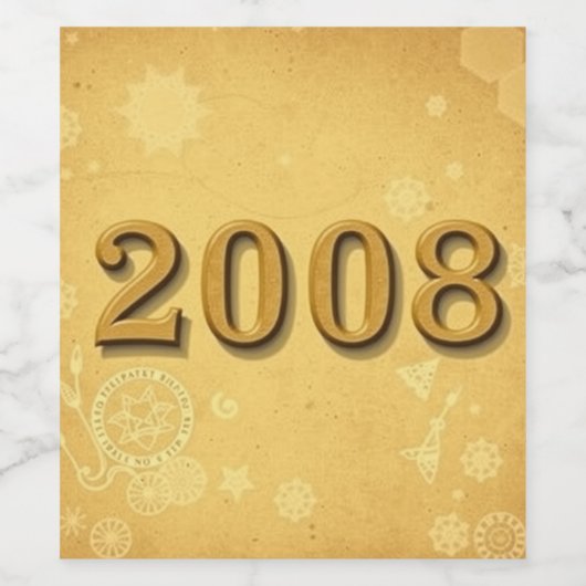 Wijnmerken 2008 wijn etiket (Enkel label)