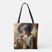 Wijnminnende vrouw tote bag (Achterkant)