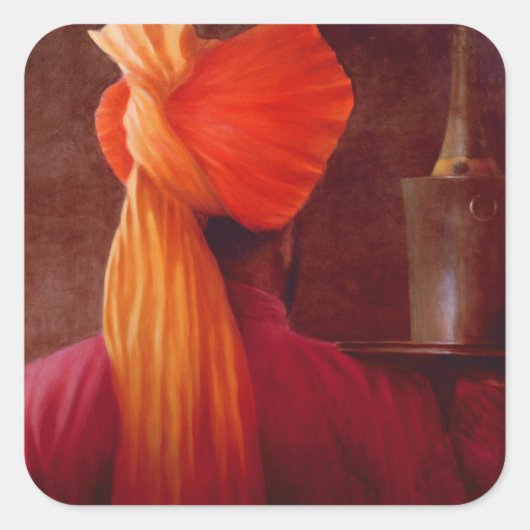 Wijnober op de Taj Vierkante Sticker (Voorkant)