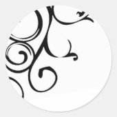 Wijnontwerp Ronde Sticker (Voorkant)