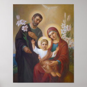 wijnoogst de heilige familie, Jesus-Christus, Poster
