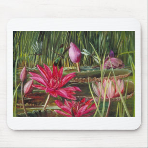 Wijnoogst die de Roze Bloemen van Bloesems Muismat