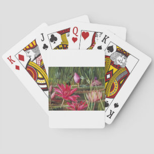 Wijnoogst die de Roze Bloemen van Bloesems Pokerkaarten