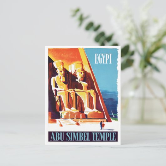 wijnoogstjaar Abu Simbel Egypt Briefkaart (Staand voorkant)