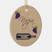 Wijnornament uit Napa Valley Keramisch Ornament (Rechts)