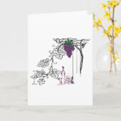 Wijnoverlagen blanco kaart (Gele Bloem)