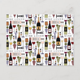 Wijnoverloopflesjes, glazen flesjes en Accessoires Briefkaart