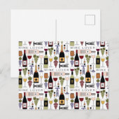 Wijnoverloopflesjes, glazen flesjes en Accessoires Briefkaart (Voorkant / Achterkant)