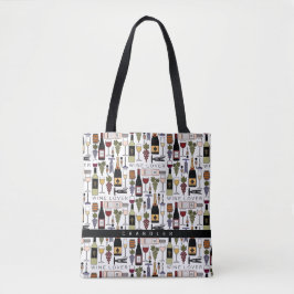 Wijnoverloopflesjes, glazen flesjes en Accessoires Tote Bag