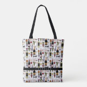 Wijnoverloopflesjes, glazen flesjes en Accessoires Tote Bag (Achterkant)